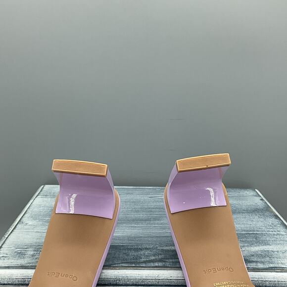 NEW Open Edit Women’s Cava Adjustable Slide Sandals Purple Size 8M - Picture 9 of 10